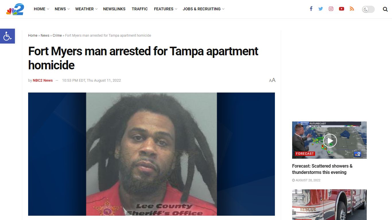 Fort Myers man arrested for Tampa apartment homicide