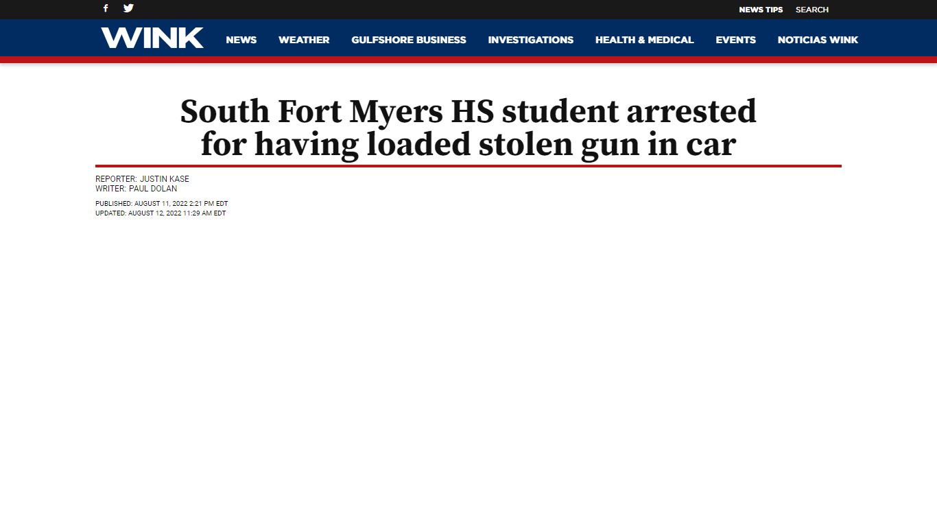 South Fort Myers High School student arrested for having gun in car ...